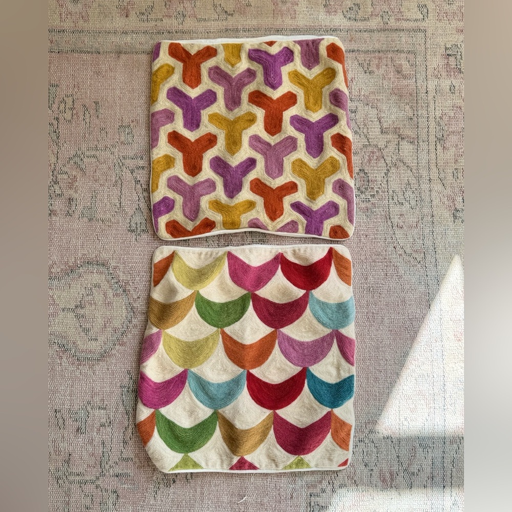 Colorful Patterned Throw Pillows